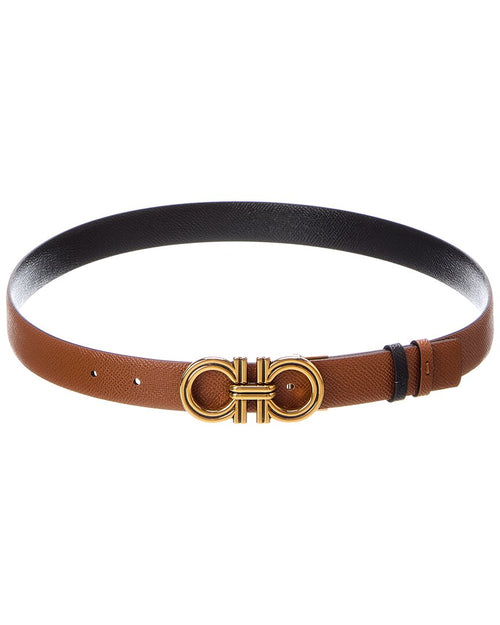 Ferragamo Gancini Reversible & Adjustable Leather Belt