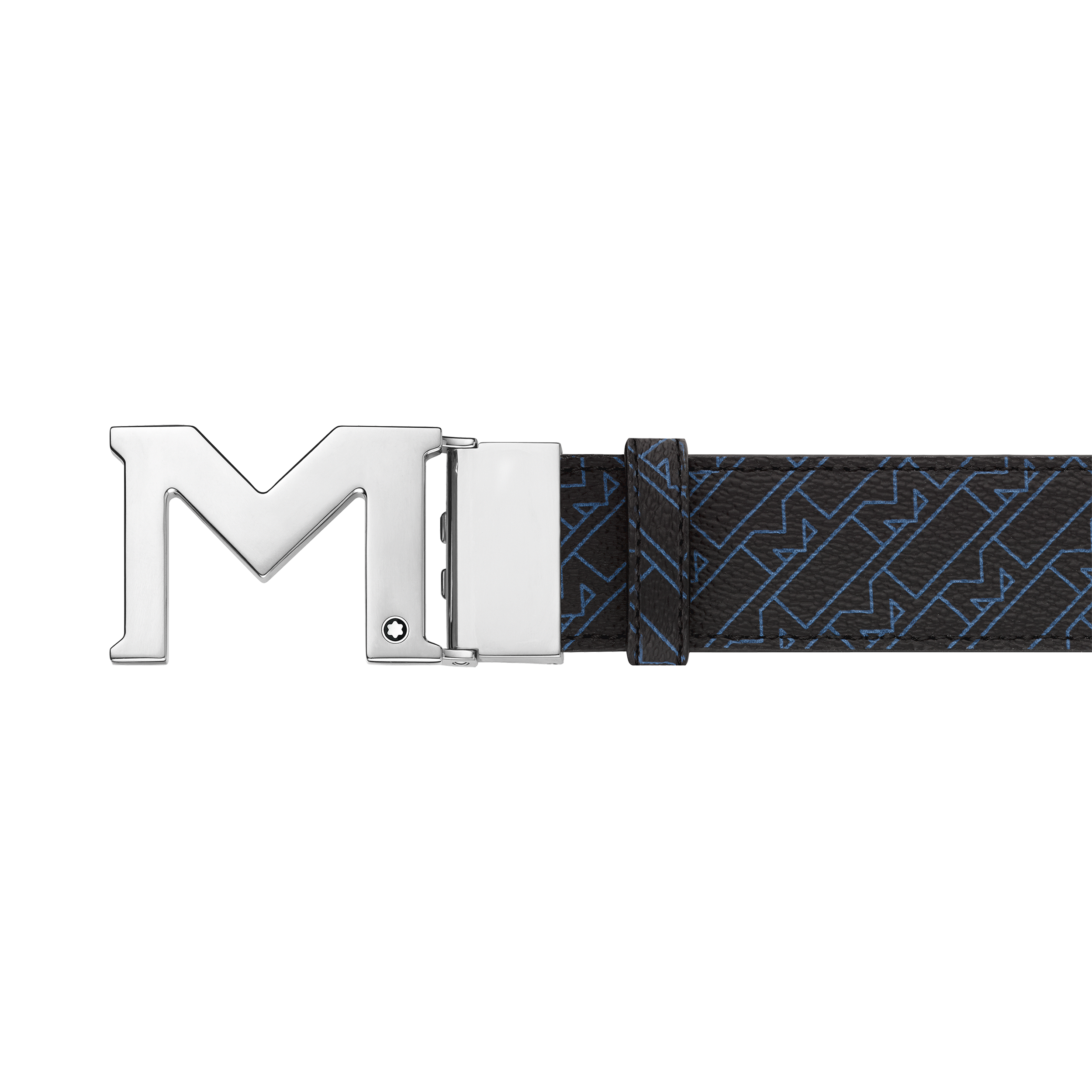 MONTBLANC M BUCKLE BLUE 35 MM REVERSIBLE BELT